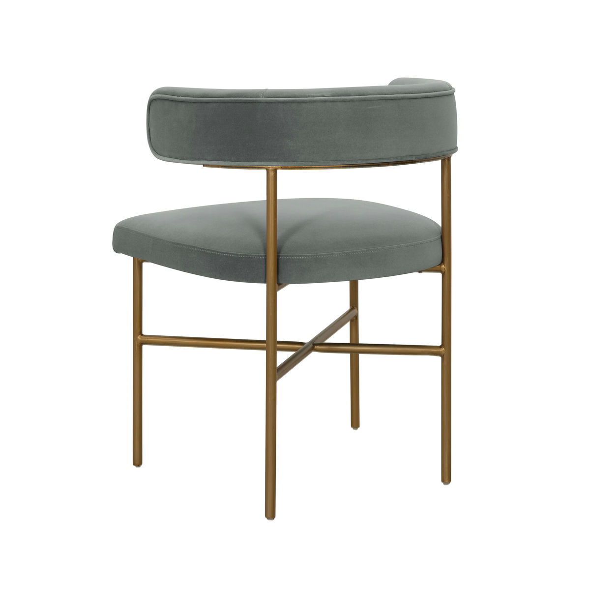 TOV Furniture Kim Performance Velvet Chair in Grey