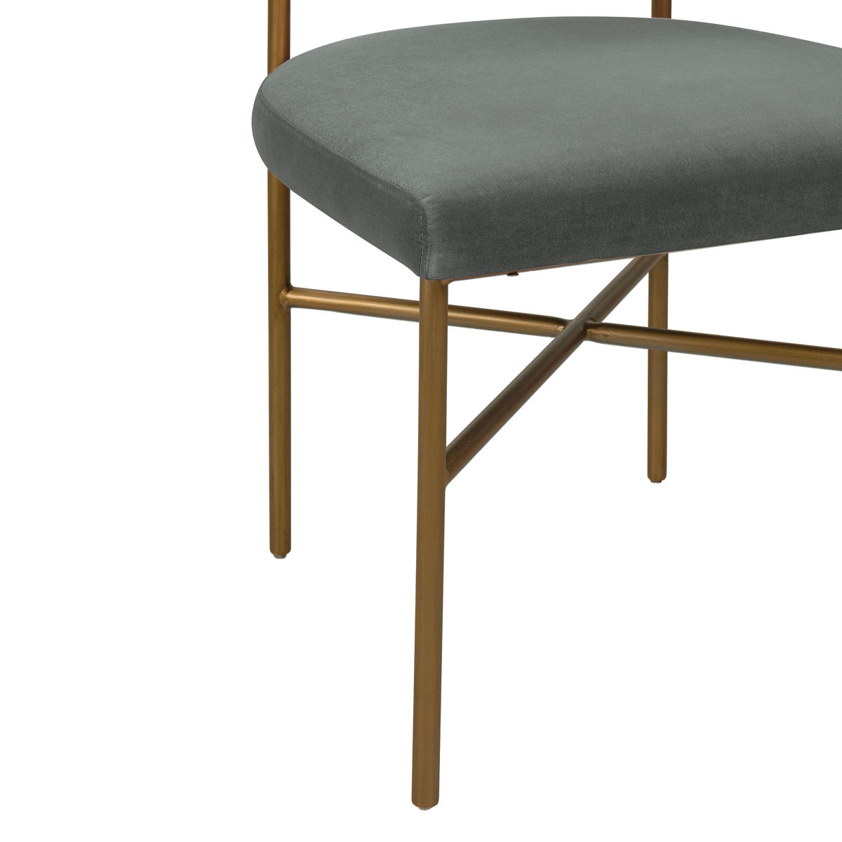 TOV Furniture Kim Performance Velvet Chair in Grey