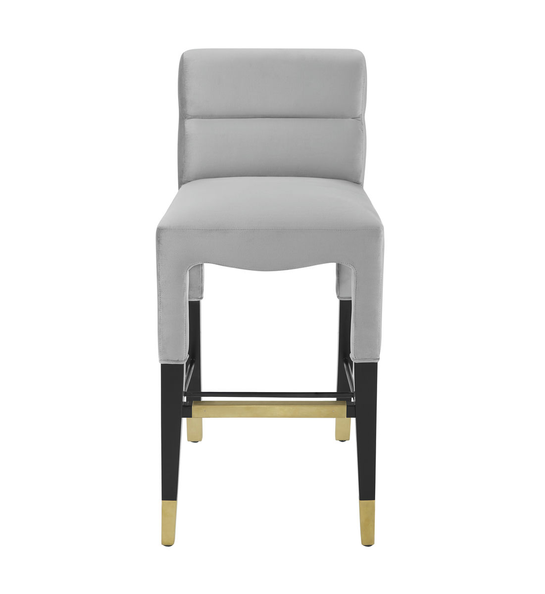 TOV Furniture Taylor Grey Velvet Counter Stool