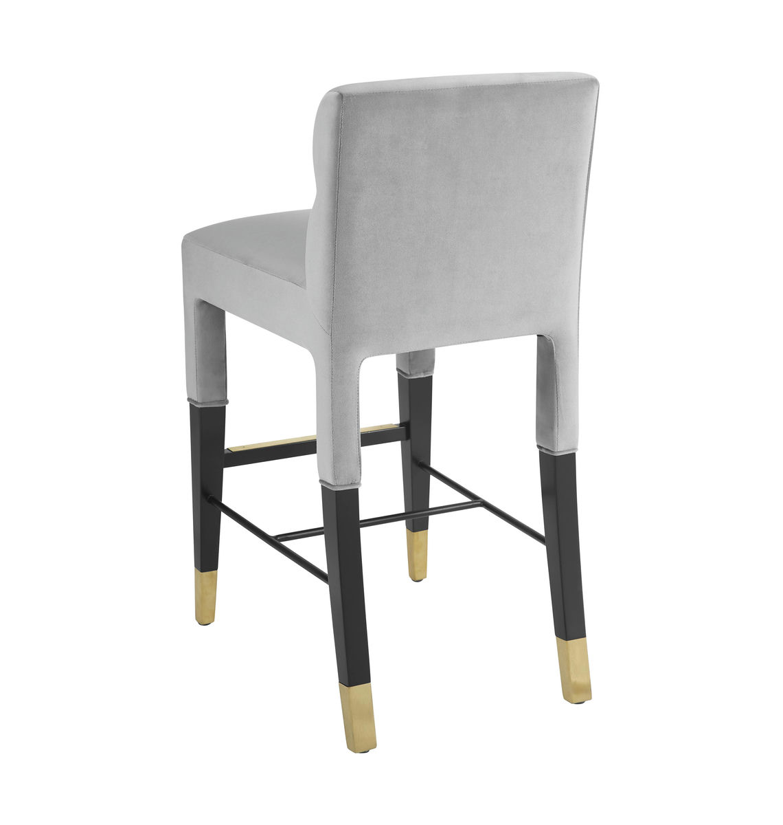 TOV Furniture Taylor Grey Velvet Counter Stool