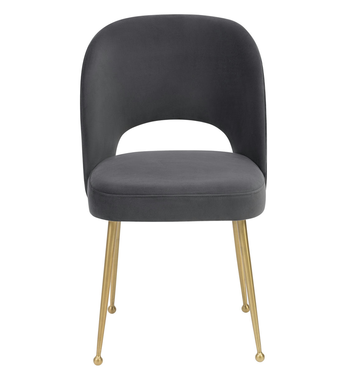 TOV Furniture Swell Dark Grey Velvet Chair