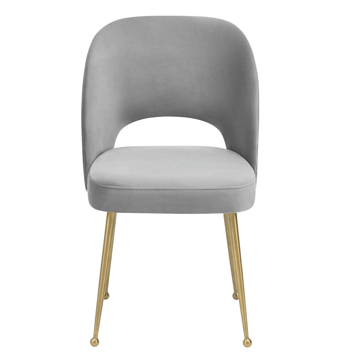 TOV Furniture Swell Light Grey Velvet Chair