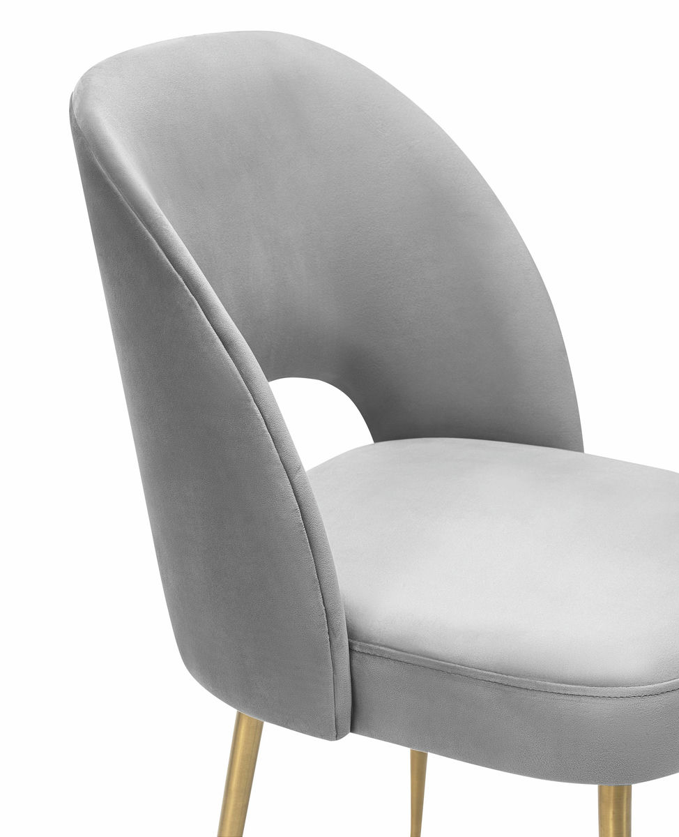 TOV Furniture Swell Light Grey Velvet Chair