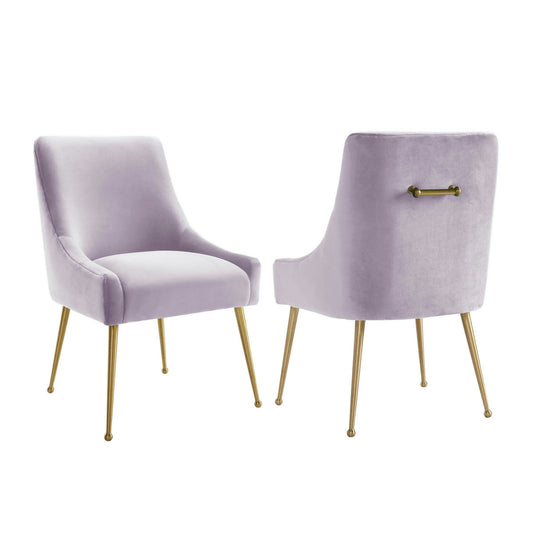TOV Furniture Beatrix Lavender Velvet Side Chair