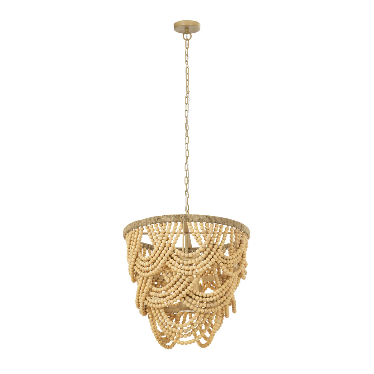 TOV Furniture Jade Natural Bead Chandelier