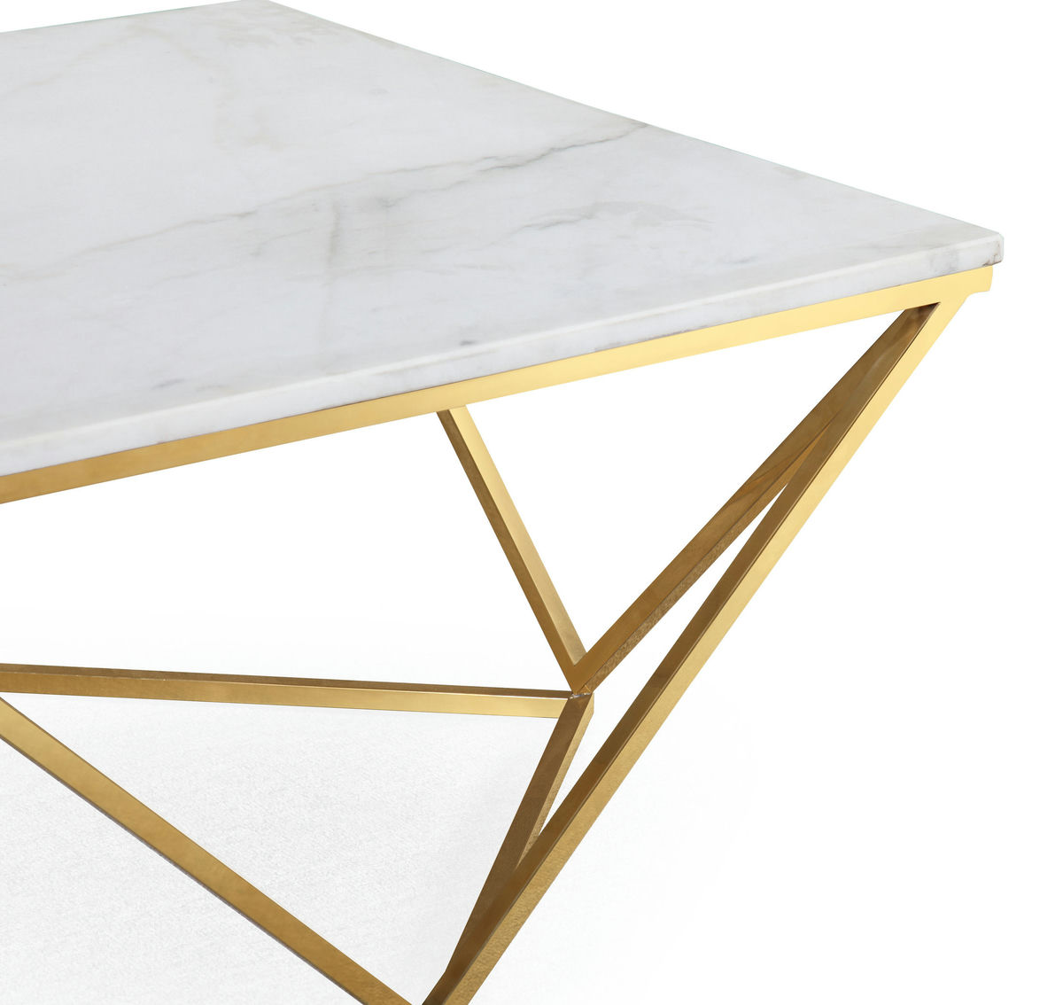 TOV Furniture Leopold White Marble Coffee Table