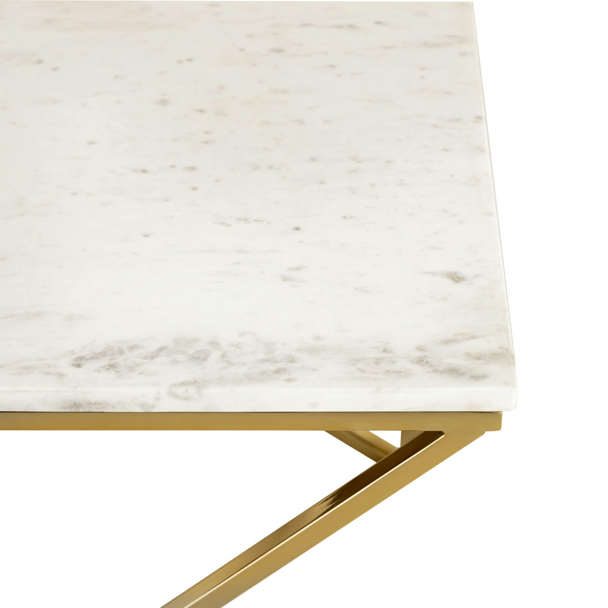 TOV Furniture Leopold White Marble Coffee Table