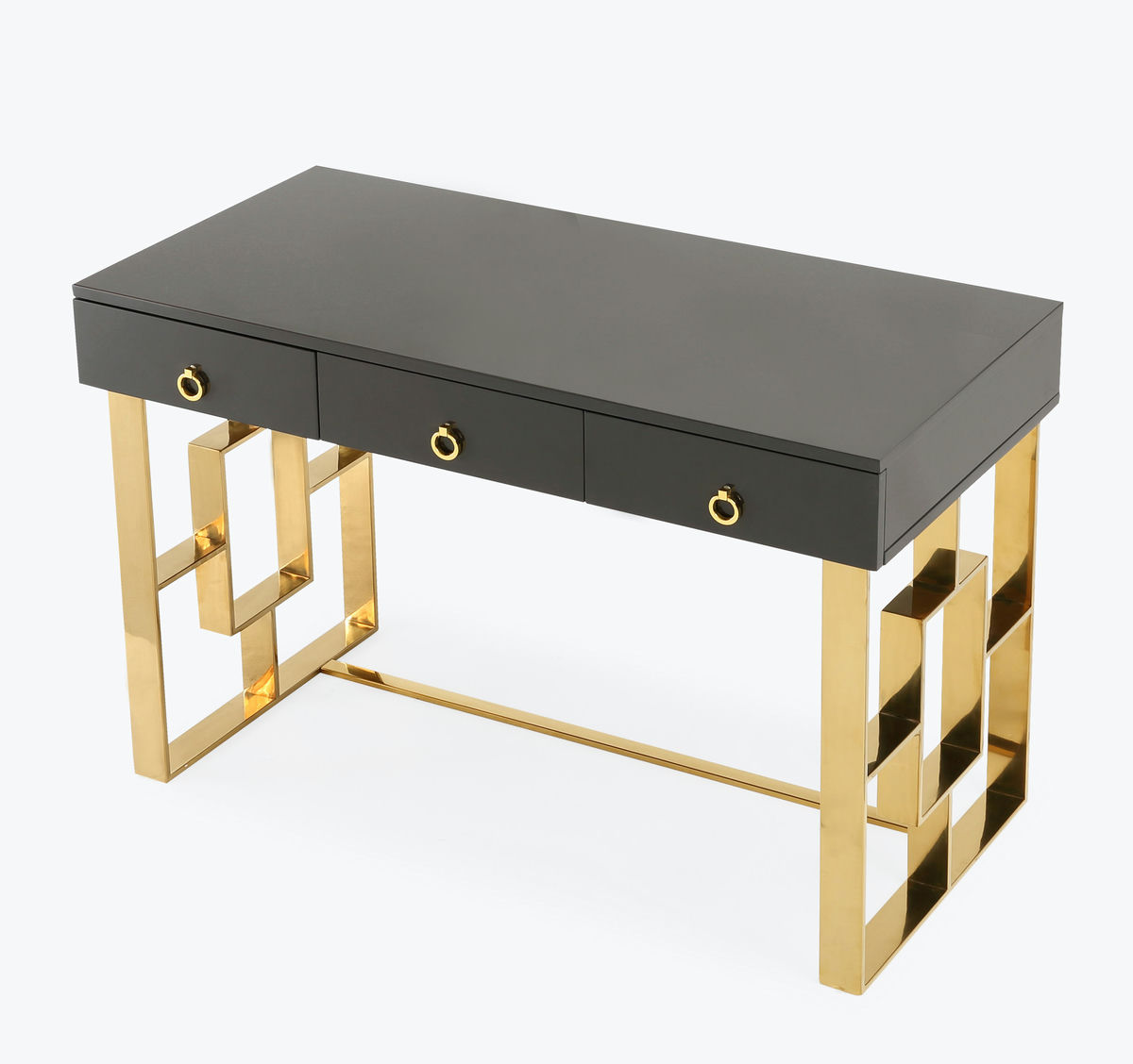 TOV Furniture Audrey Grey Lacquer Desk