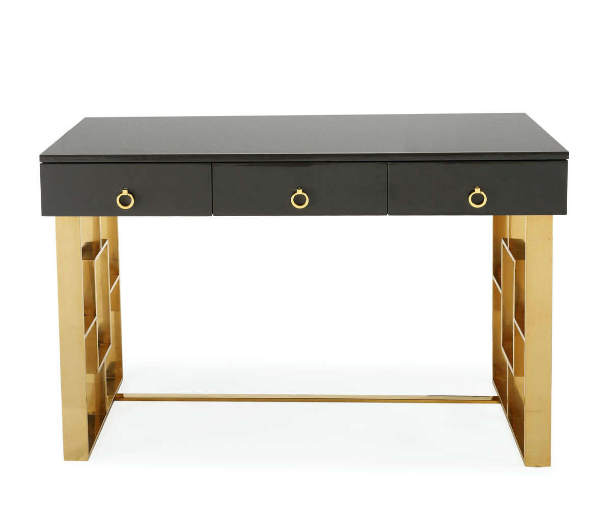 TOV Furniture Audrey Grey Lacquer Desk