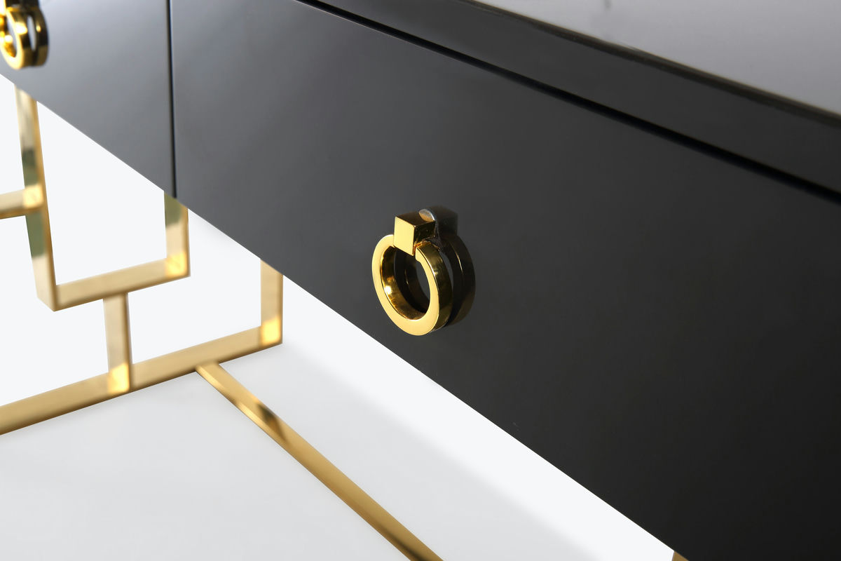 TOV Furniture Audrey Grey Lacquer Desk