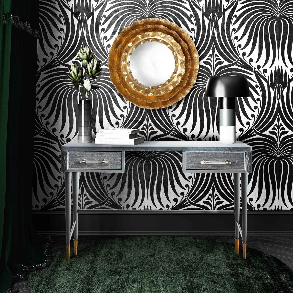 TOV Furniture Talia Grey Desk