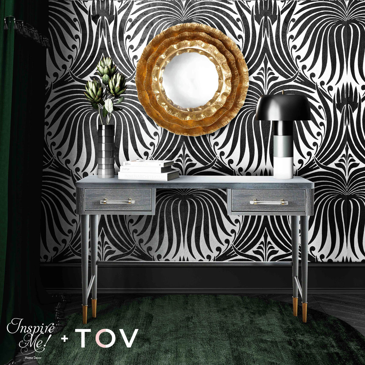 TOV Furniture Talia Grey Desk
