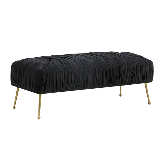 TOV Furniture Jessica Black Velvet Bench