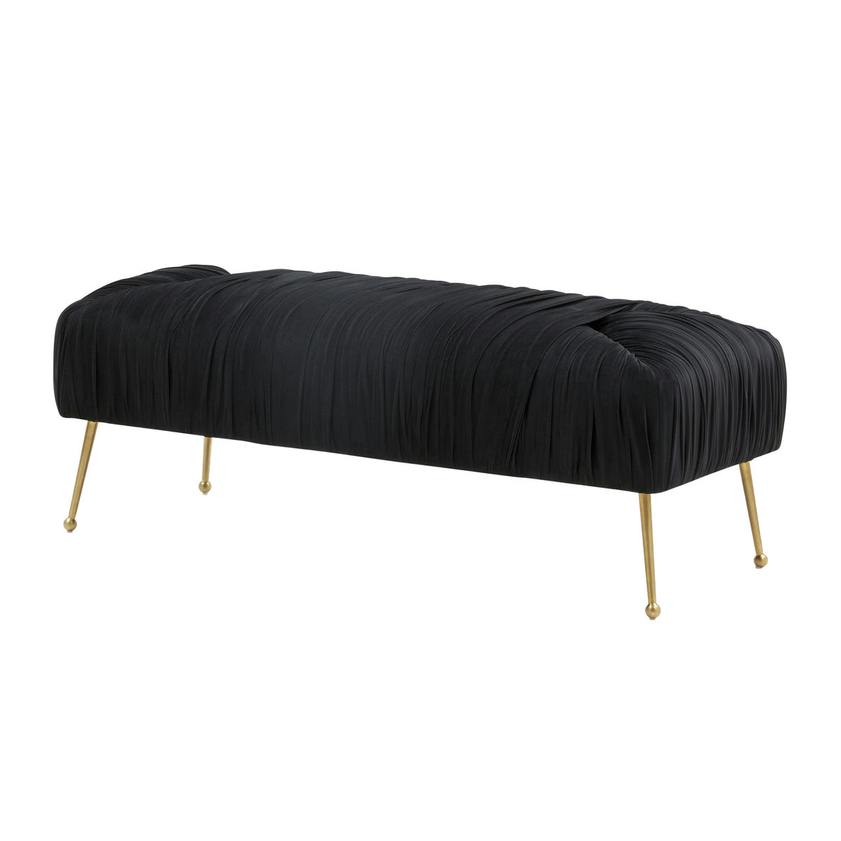 TOV Furniture Jessica Black Velvet Bench