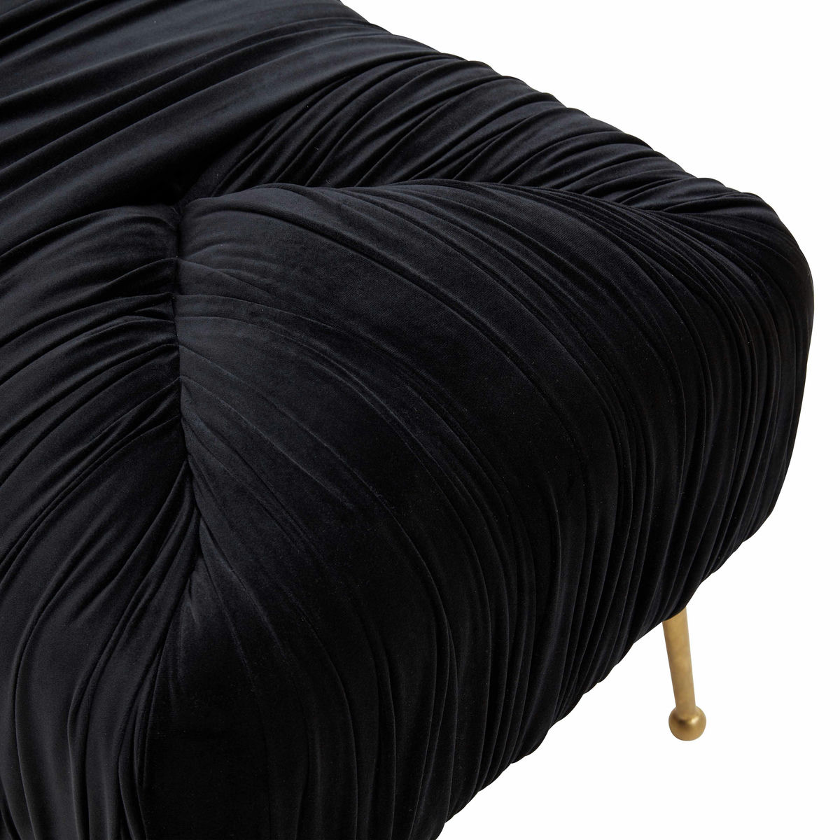 TOV Furniture Jessica Black Velvet Bench