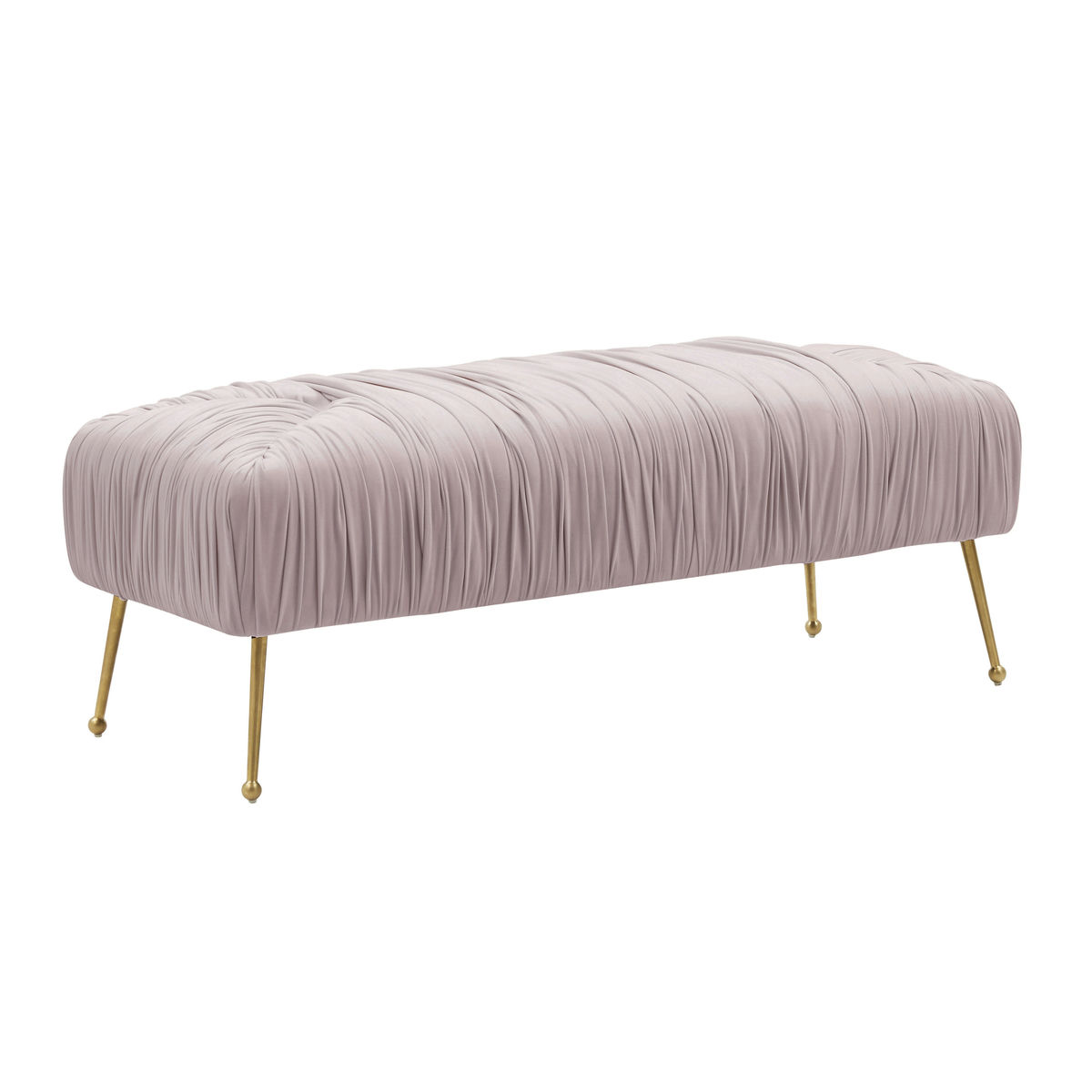 TOV Furniture Jessica Mauve Velvet Bench