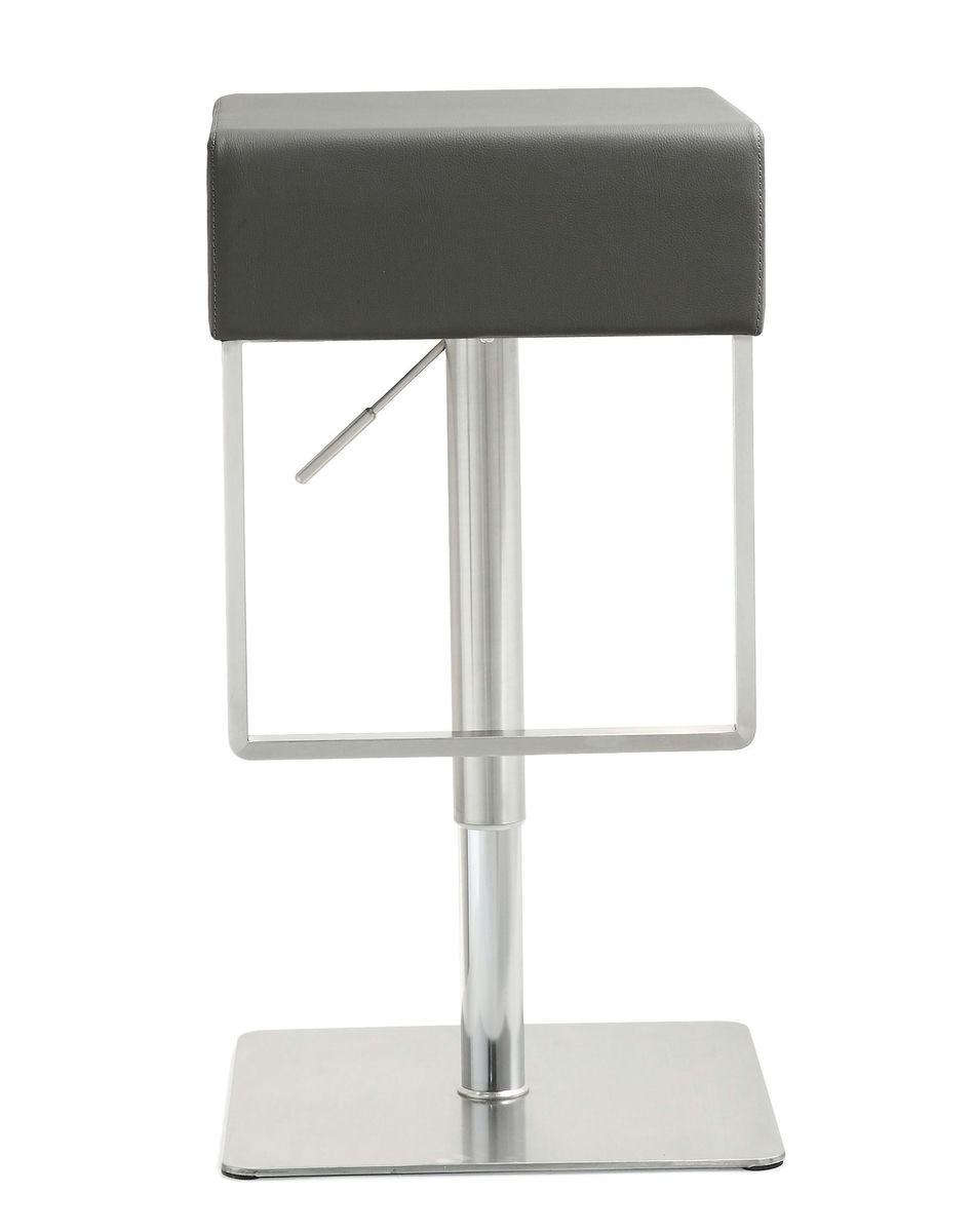 TOV Furniture Seville Grey Stainless Adjustable Barstool