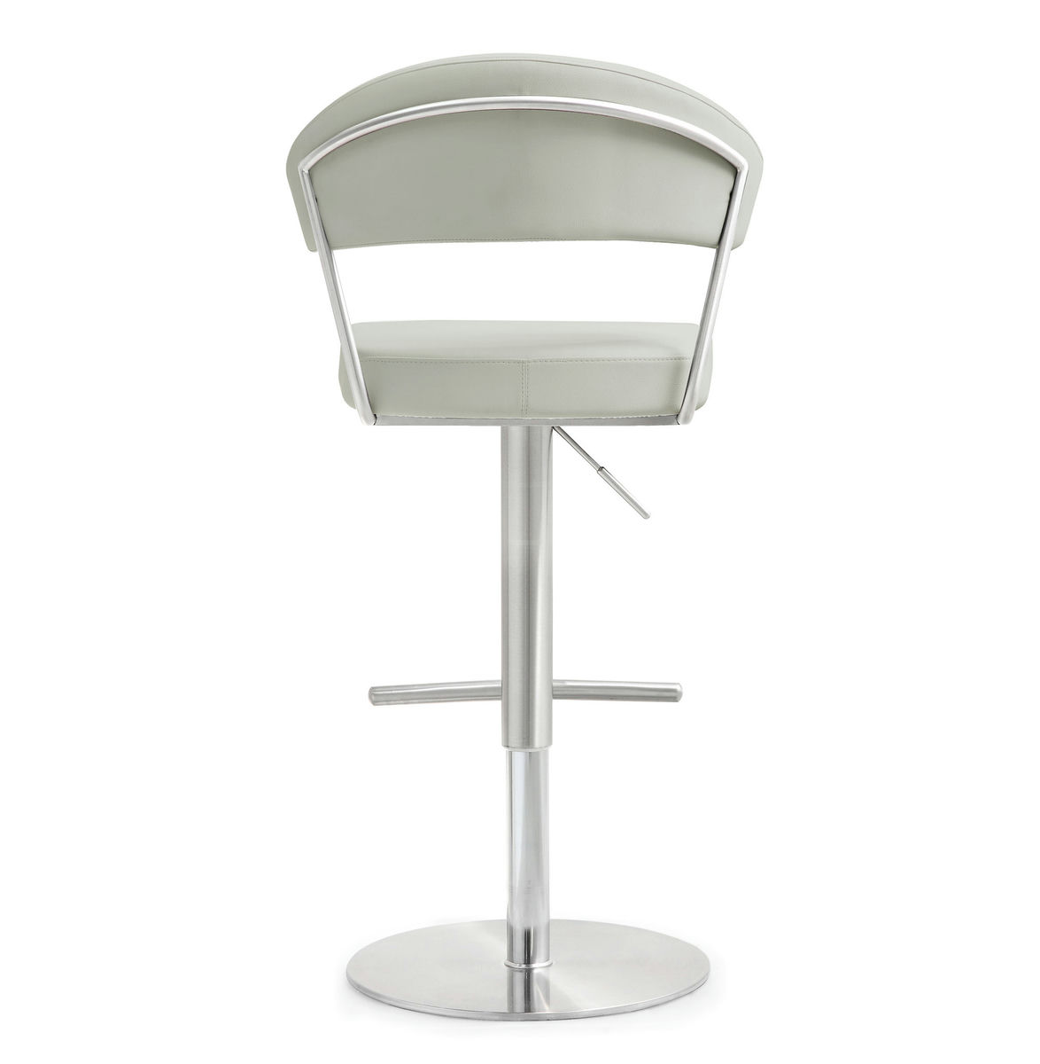 TOV Furniture Cosmo Light Grey Stainless Steel Barstool