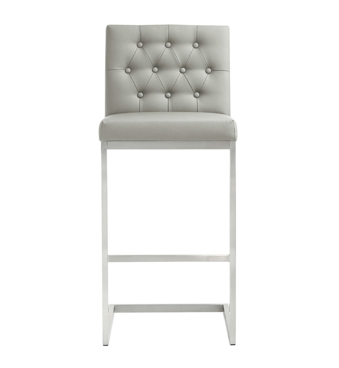 TOV Furniture Helsinki Light Grey Steel Barstool (Set of 2)