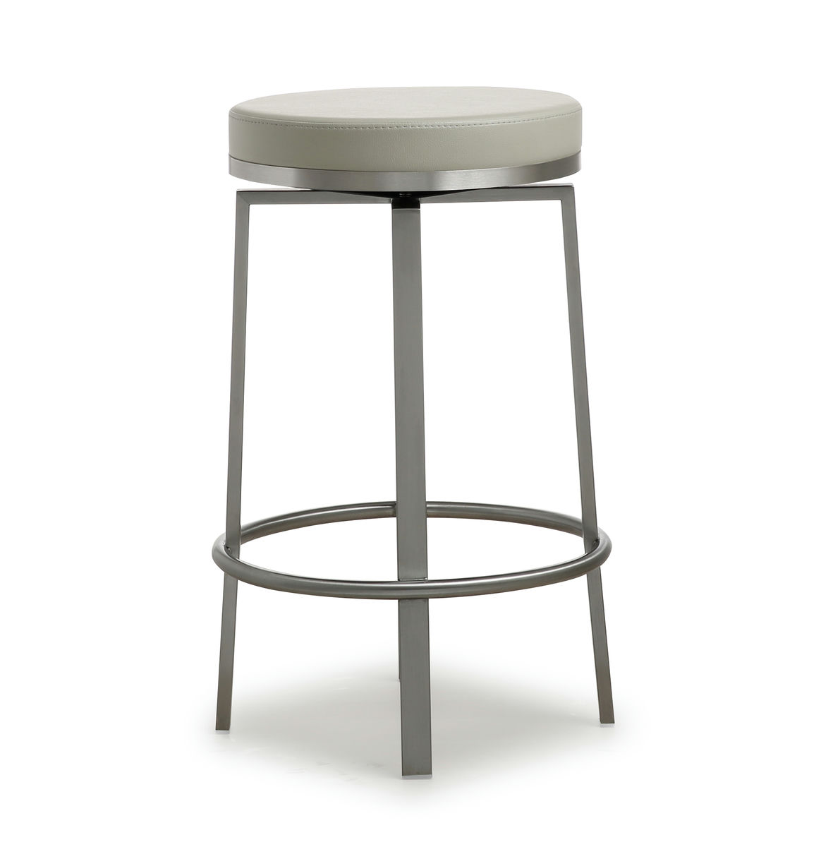 TOV Furniture Pratt Grey Swivel Counter Stool - Set of 2