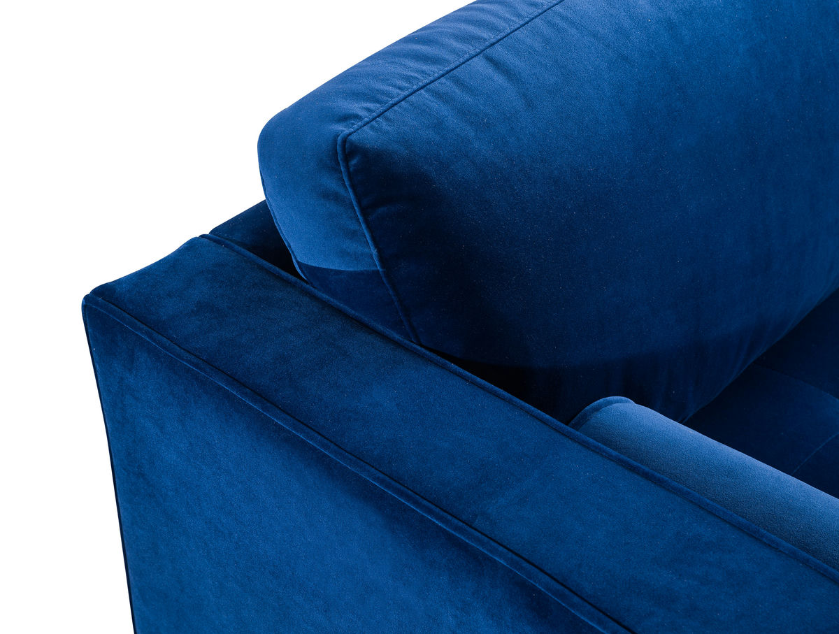 TOV Furniture Como Navy Velvet Sectional RAF