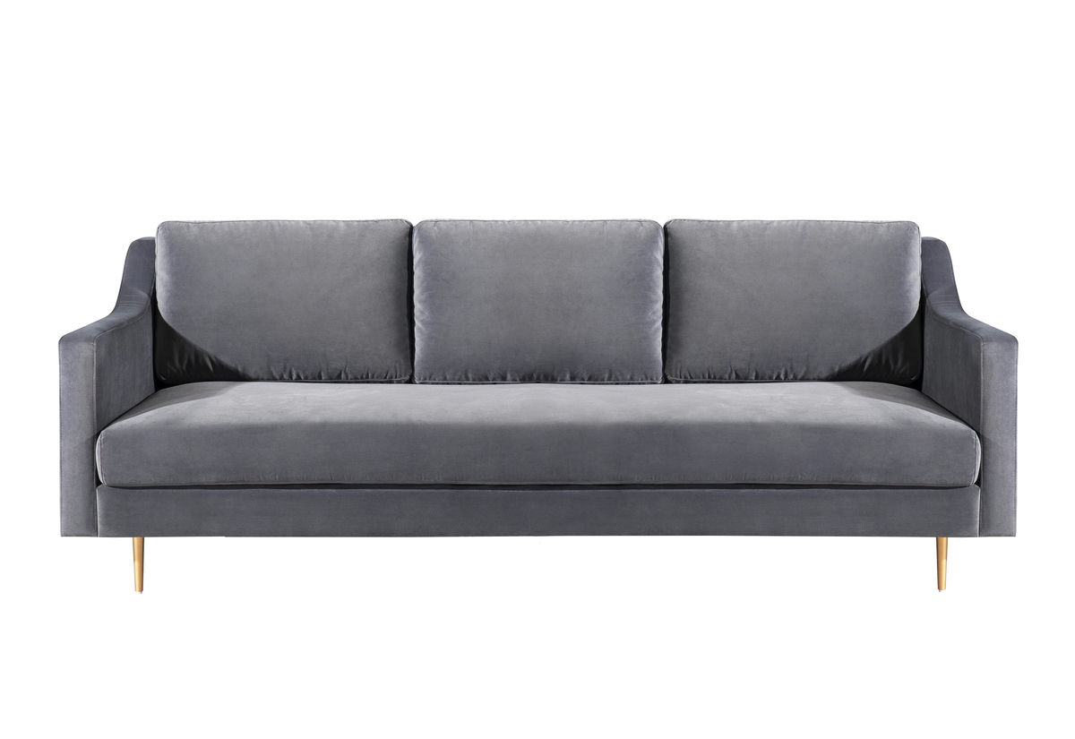 TOV Furniture Milan Grey Velvet Sofa