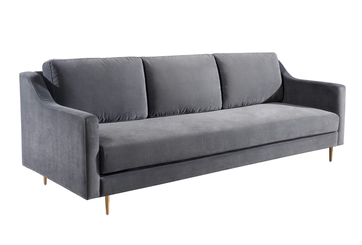 TOV Furniture Milan Grey Velvet Sofa