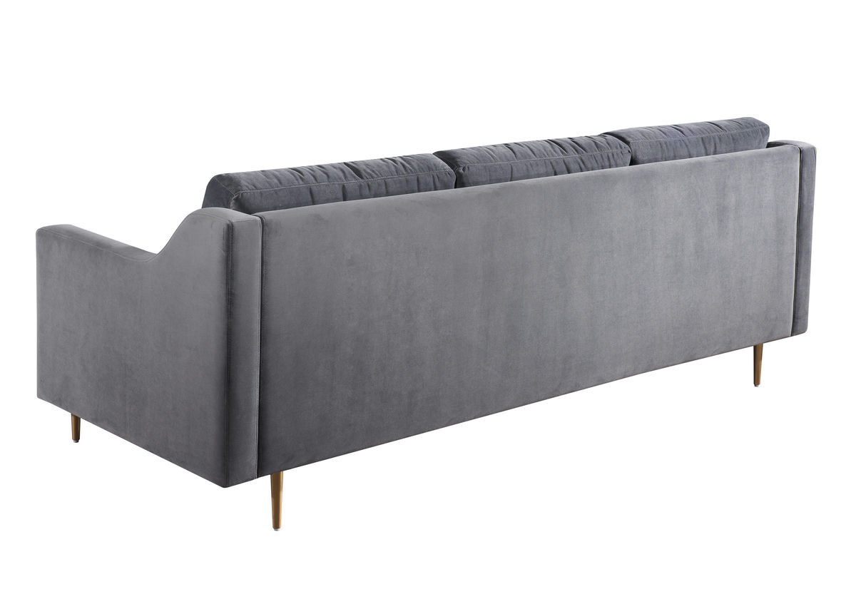TOV Furniture Milan Grey Velvet Sofa
