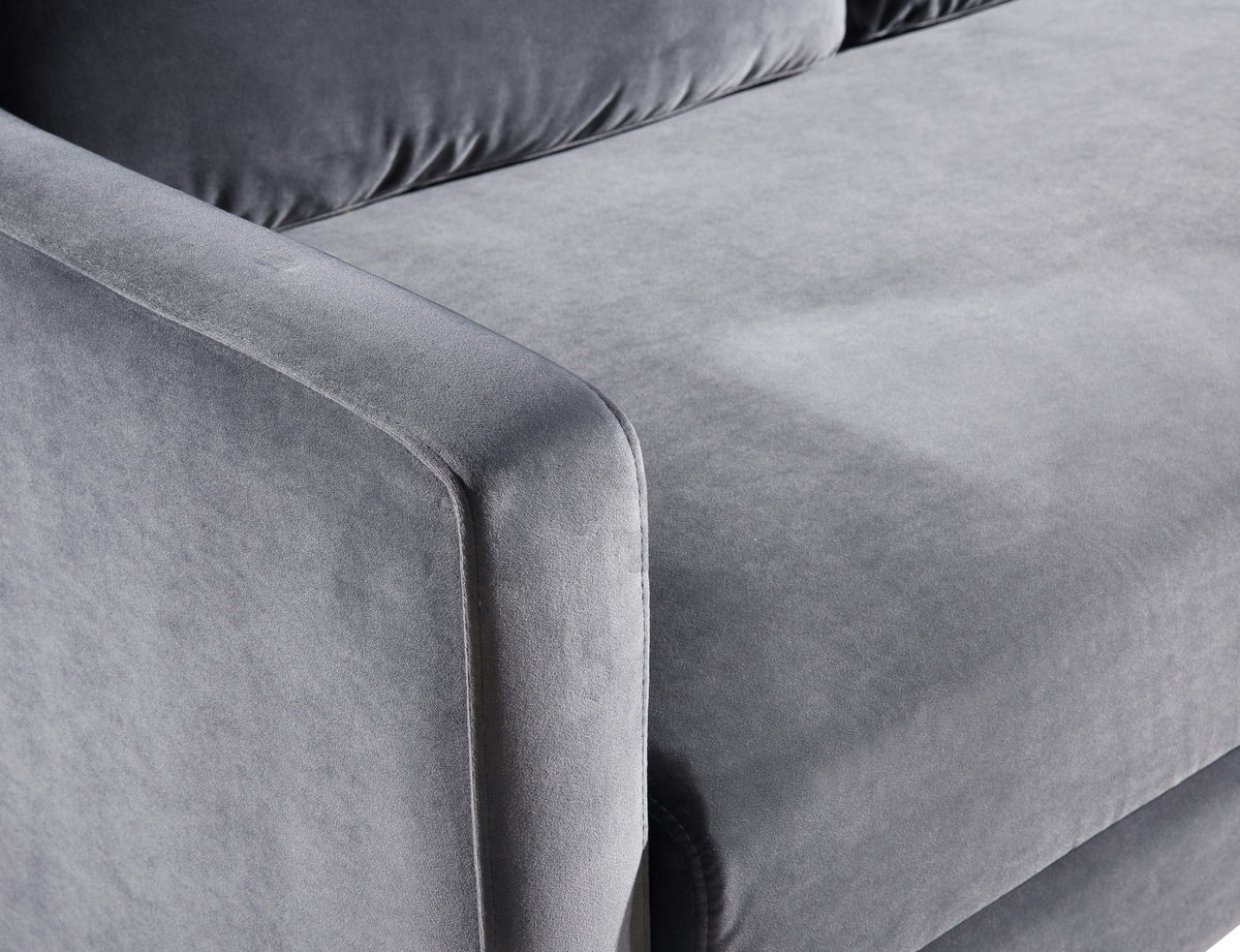 TOV Furniture Milan Grey Velvet Sofa