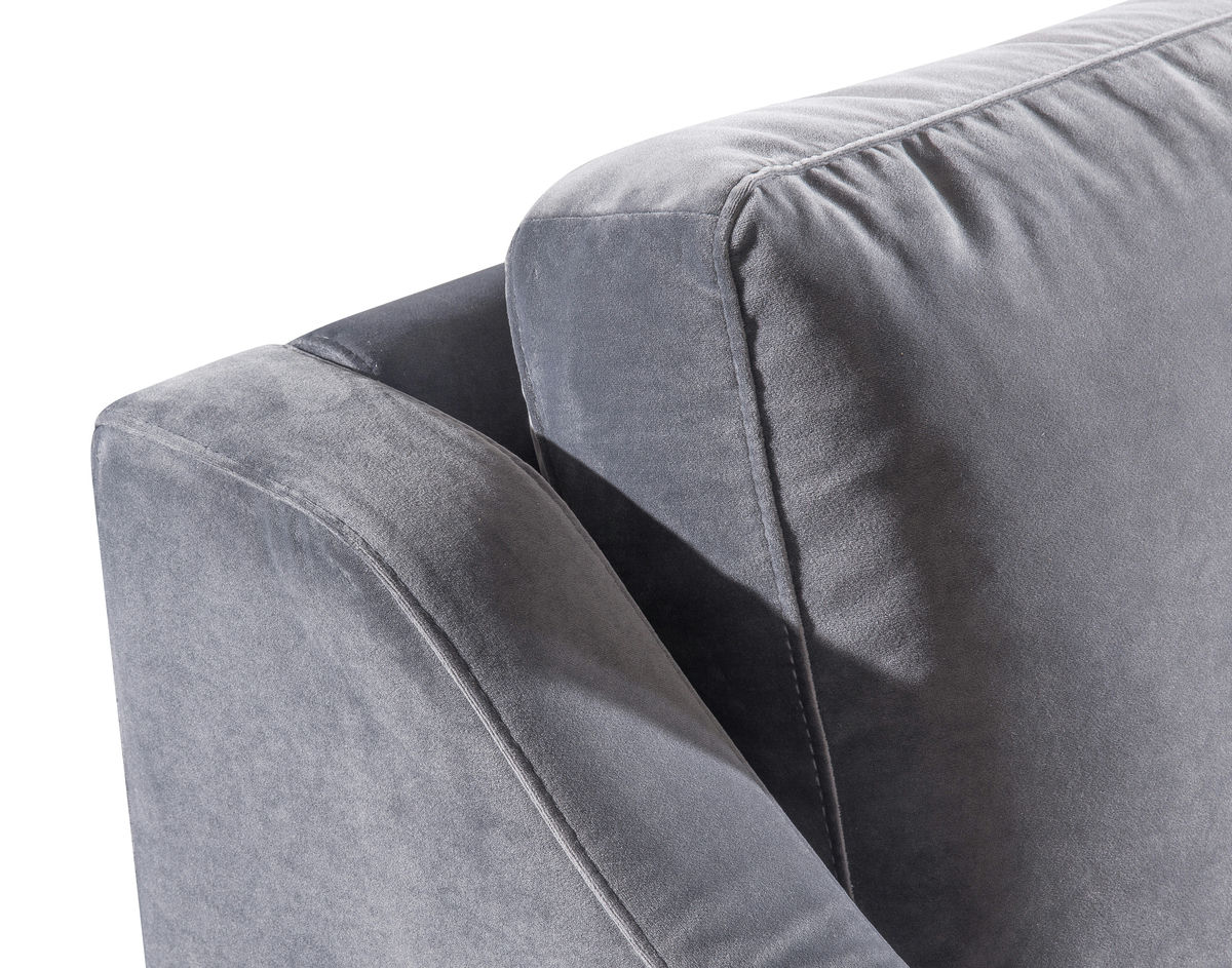 TOV Furniture Milan Grey Velvet Sofa