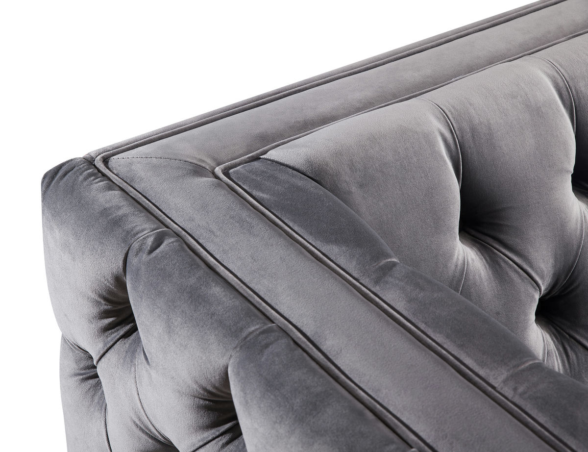 TOV Furniture Rimini Grey Velvet Sofa