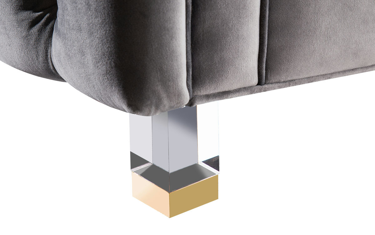 TOV Furniture Rimini Grey Velvet Sofa