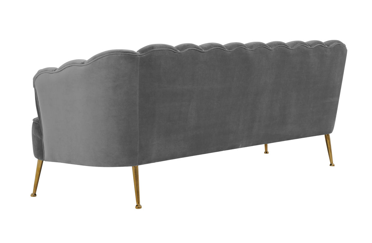TOV Furniture Daisy Grey Velvet Sofa