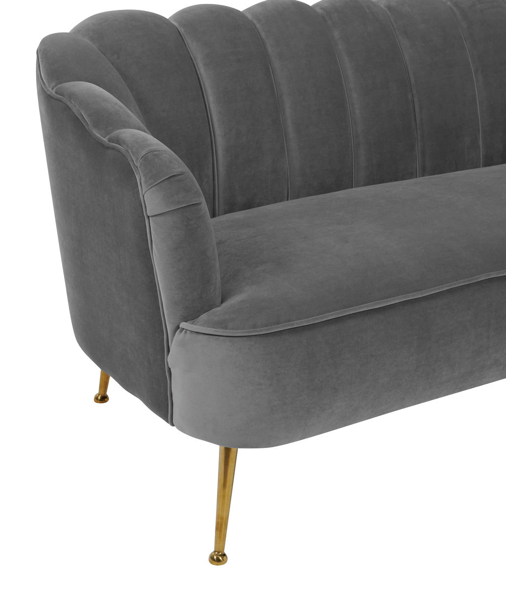 TOV Furniture Daisy Grey Velvet Sofa