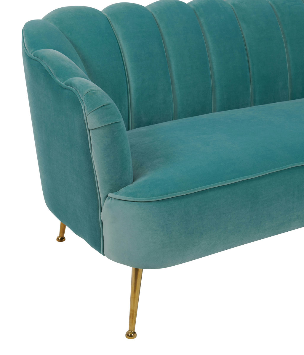 TOV Furniture Daisy Sea Blue Velvet Sofa