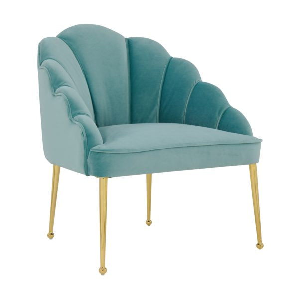 TOV Furniture Daisy Sea Blue Velvet Chair