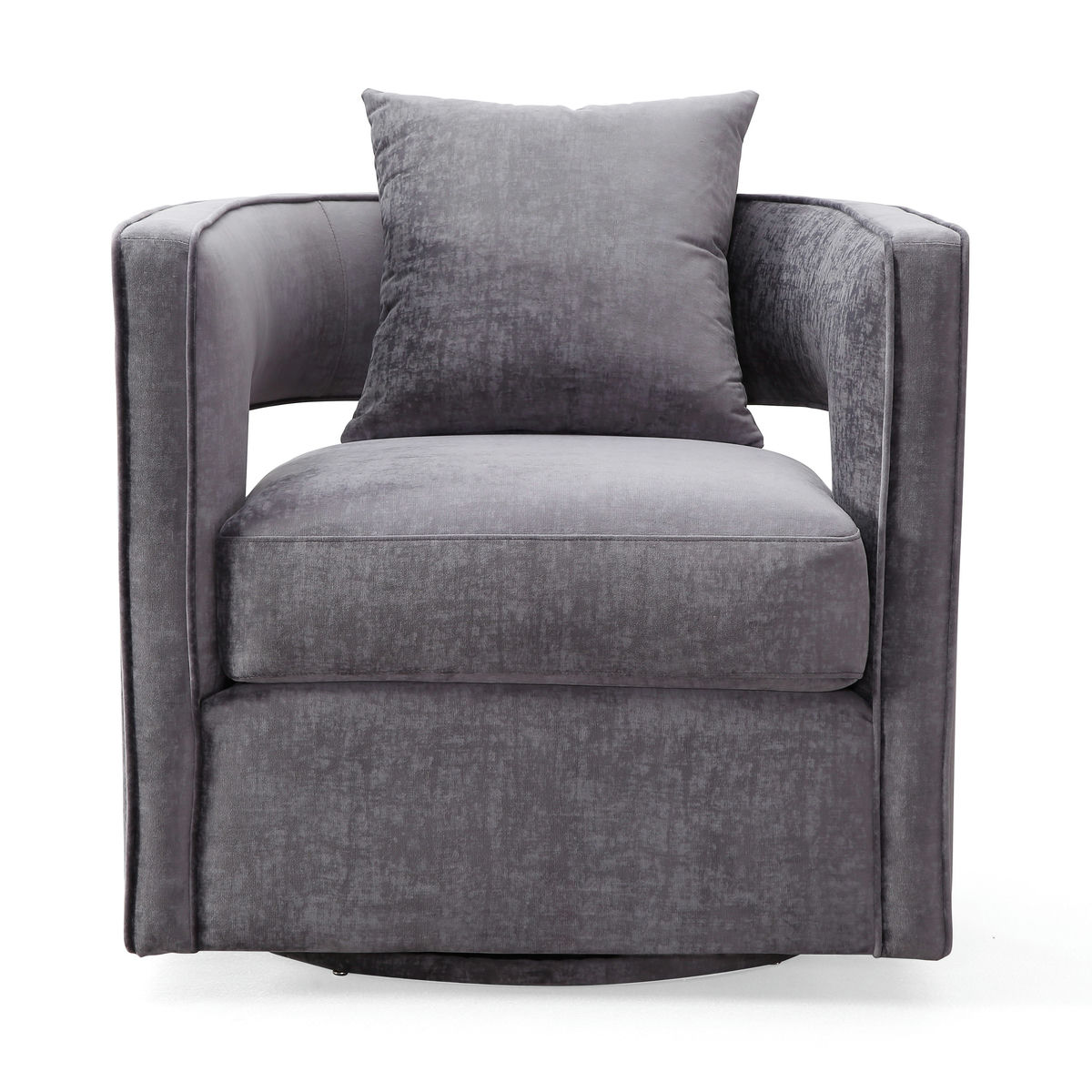 TOV Furniture Kennedy Grey Swivel Chair