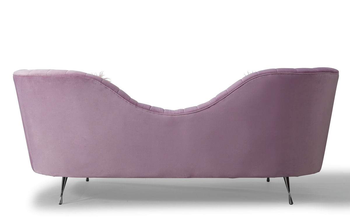 TOV Furniture Eva Blush Velvet Sofa