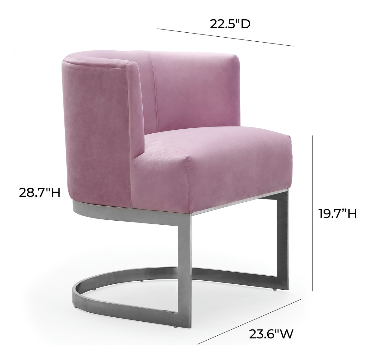 TOV Furniture Eva Blush Velvet Chair