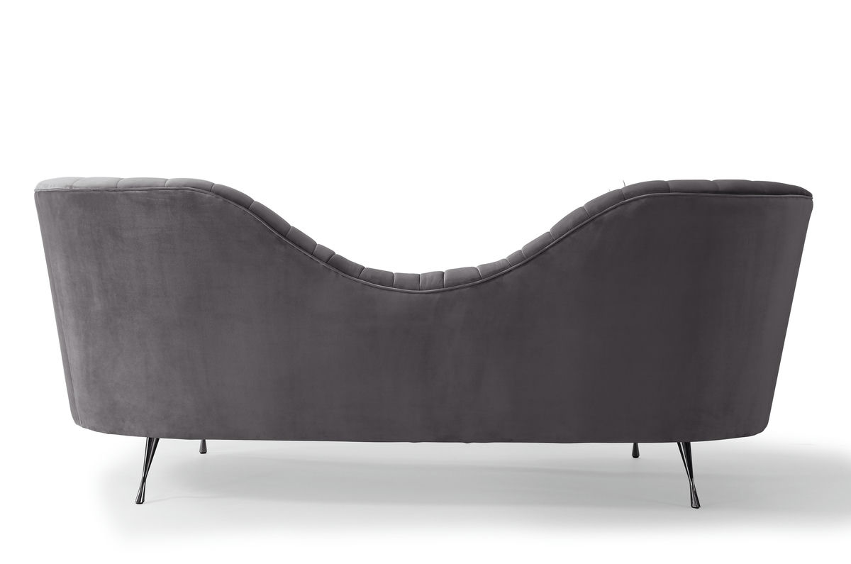 TOV Furniture Eva Grey Velvet Sofa