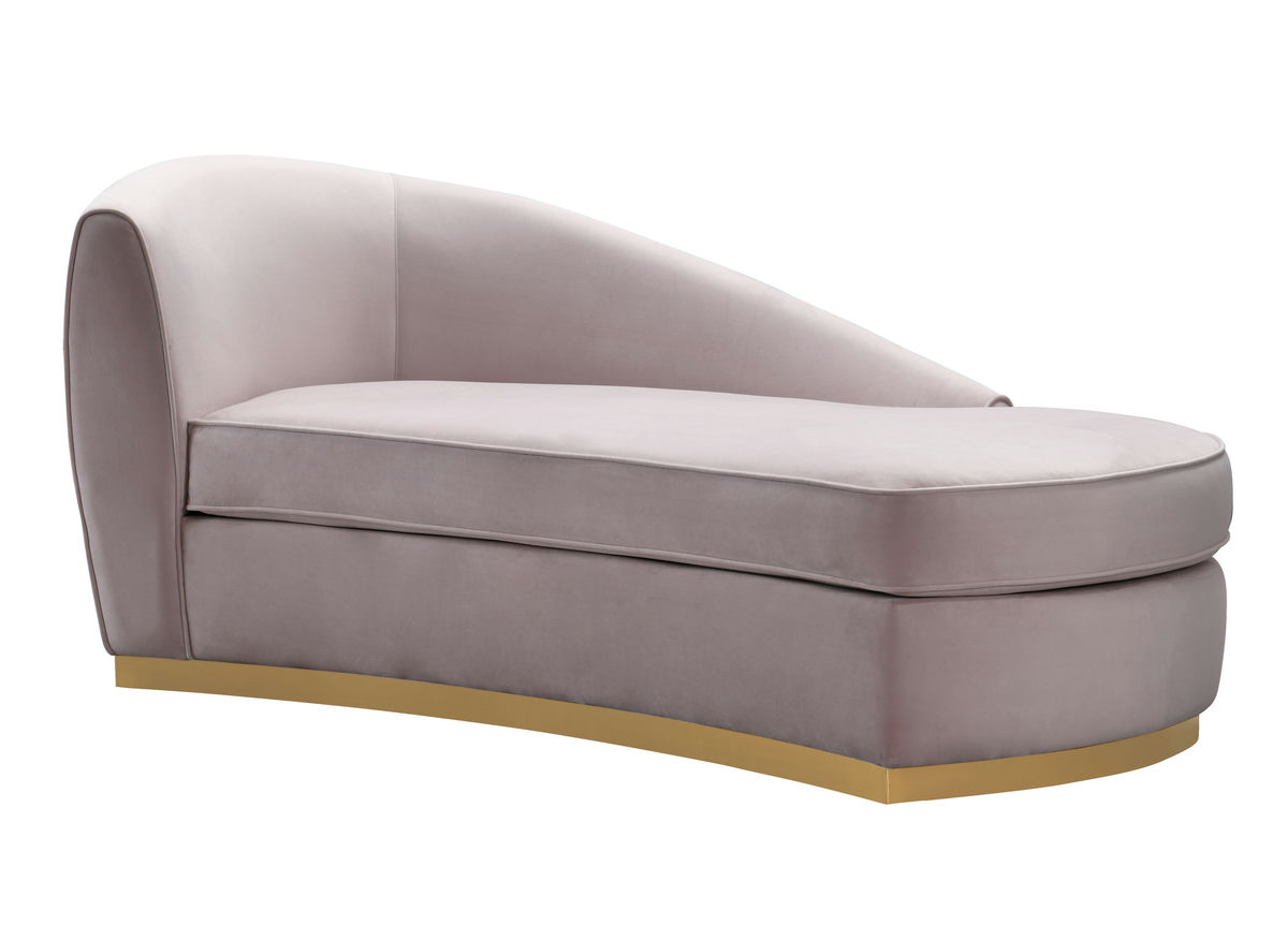 TOV Furniture Adele Blush Velvet Chaise