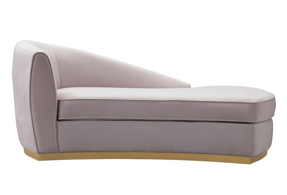 TOV Furniture Adele Blush Velvet Chaise