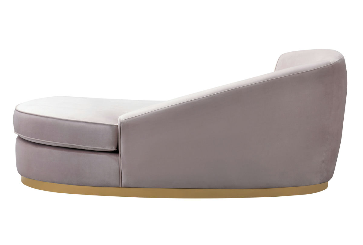 TOV Furniture Adele Blush Velvet Chaise
