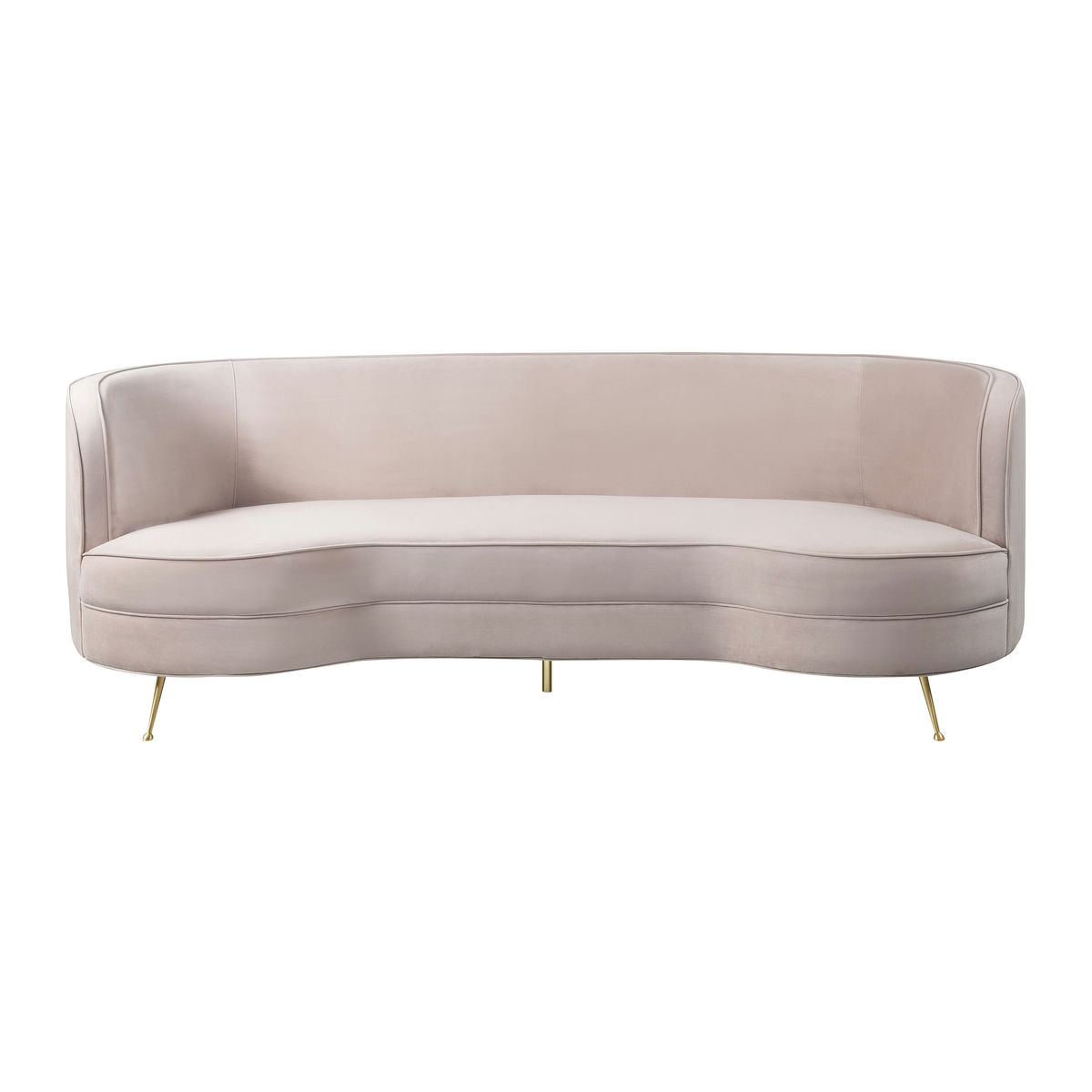 TOV Furniture Flare Blush Velvet Sofa