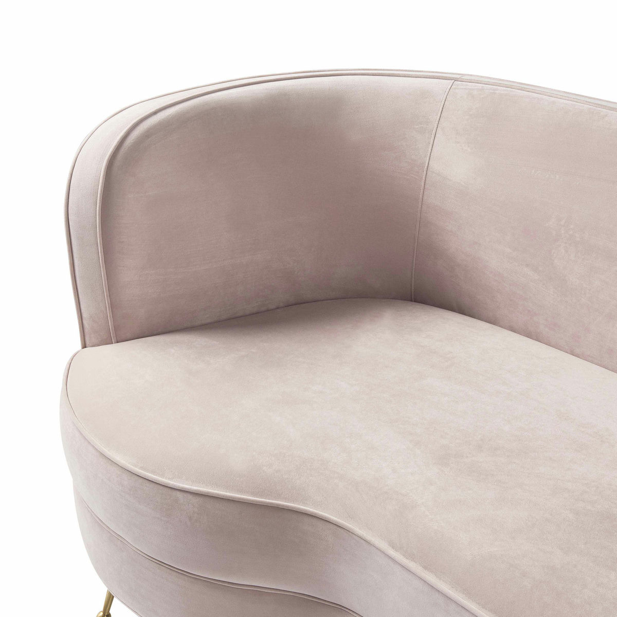 TOV Furniture Flare Blush Velvet Sofa