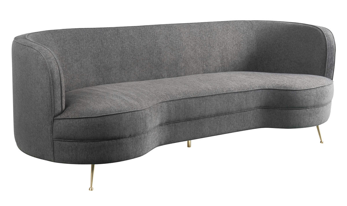 TOV Furniture Flare Grey Tweed Sofa