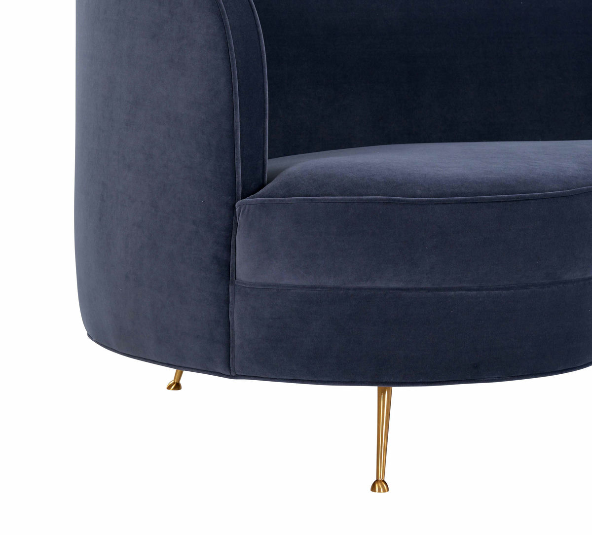 TOV Furniture Flare Dark Grey Velvet Sofa