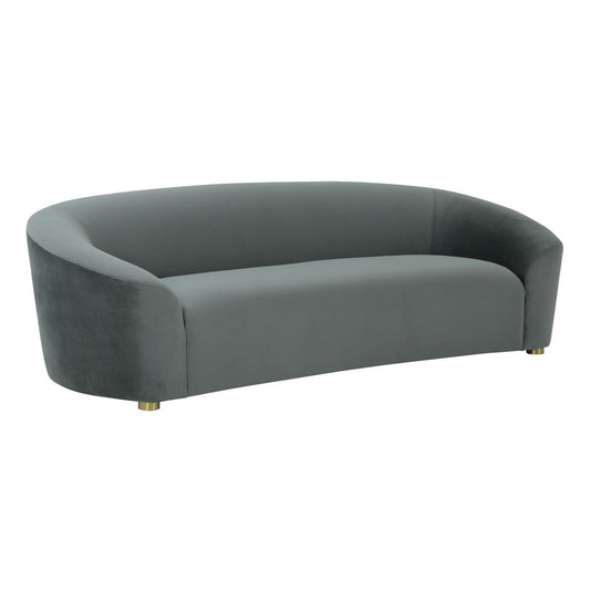 TOV Furniture Serenity Grey Velvet Sofa