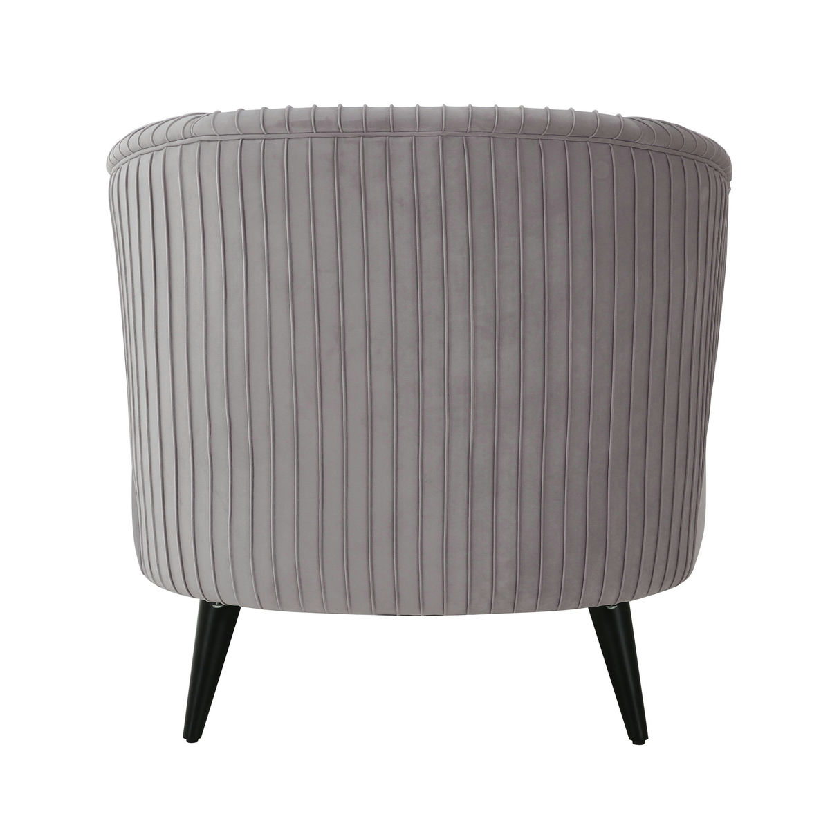 TOV Furniture Maliah Pleated Grey Velvet Settee