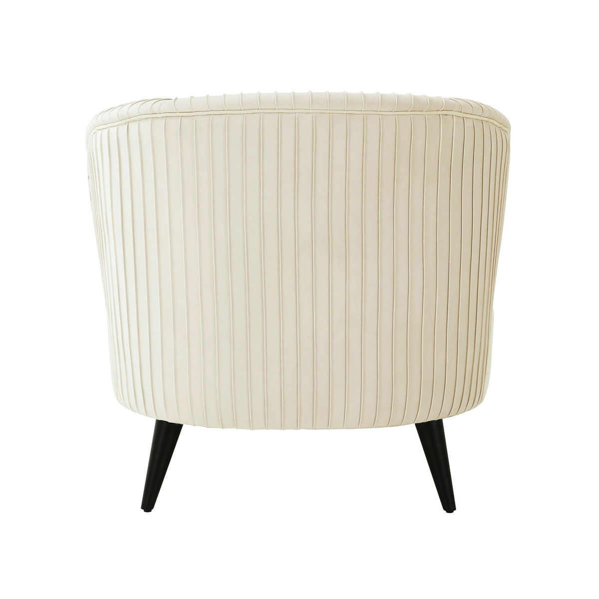 TOV Furniture Maliah Pleated Cream Velvet Settee